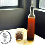 Hot chili oil bottled and jarred