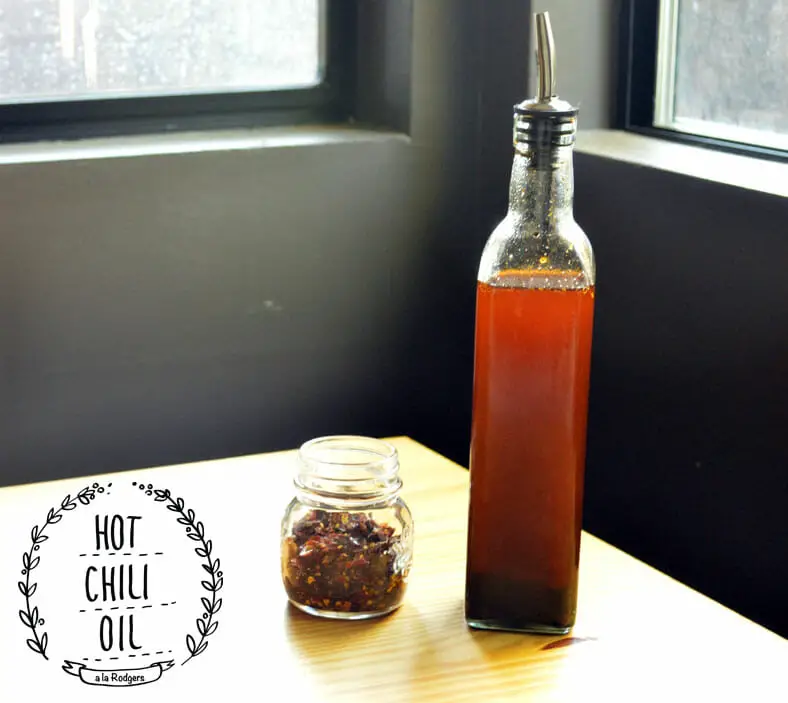 Hot chili oil bottled and jarred