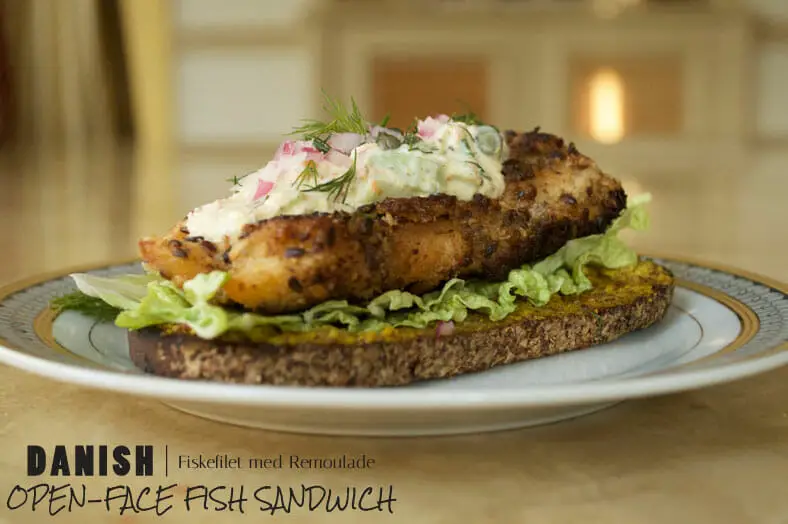 Remoulade and Fiskefilet - Danish Open Faced Fish Sandwich