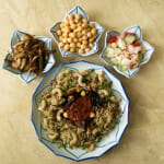 Egyptian cuisine with variety of toppings