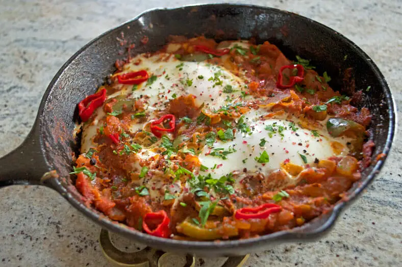 Shakshouka Egg and Tomato One Pan Dish