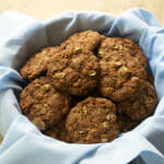 New Zealand Anzac Rolled Oats Biscuits right out of the oven!