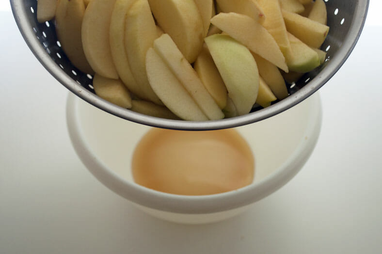 Natural liquid drained from the sliced, spiced apples