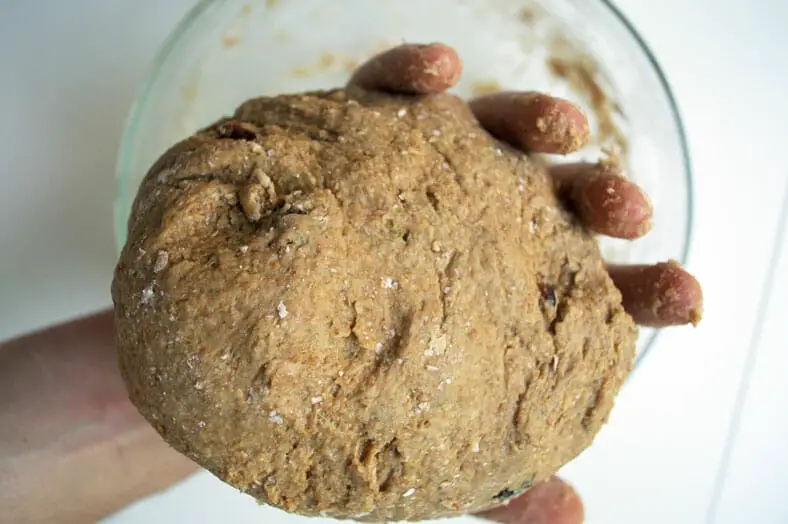 To make Greenlandic cake, for a kaffemik, combine all the ingredients together and kneed the dough into a ball