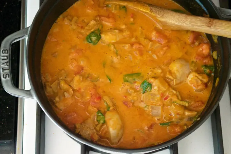 Let the stew cook for few minutes and stir it with spoon for mixing evenly