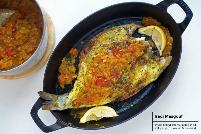 Masgouf iraqi turmeric tamarind marinated fish tomato-curry