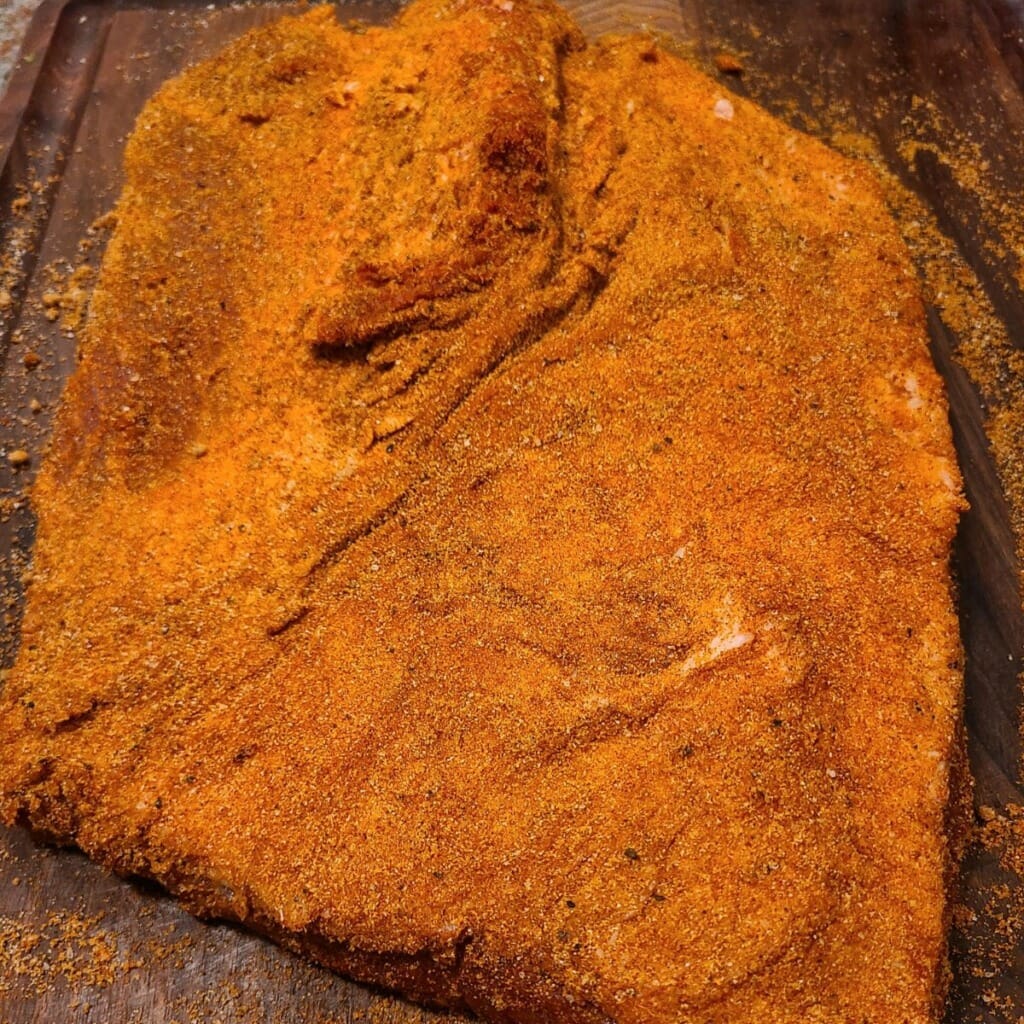 8lb brisket covered in this dry rub