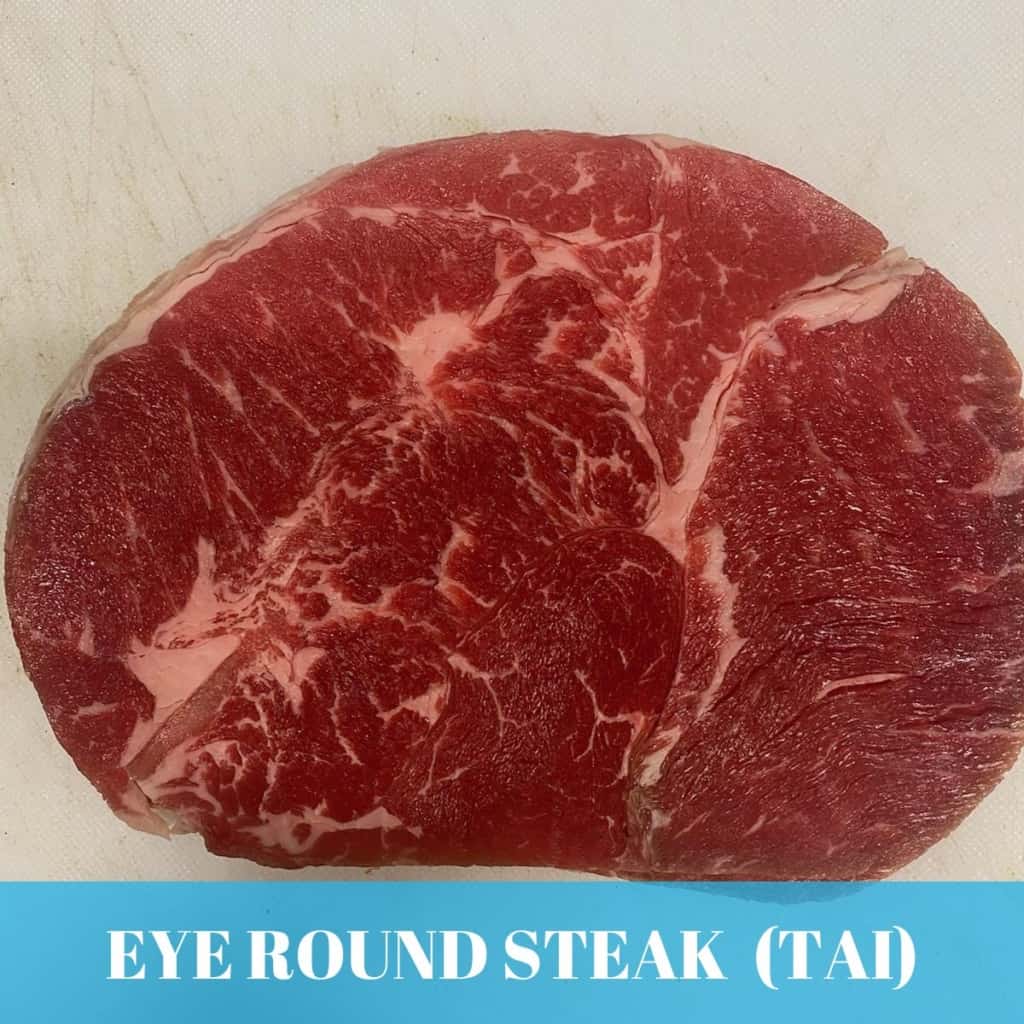rare eye round steak