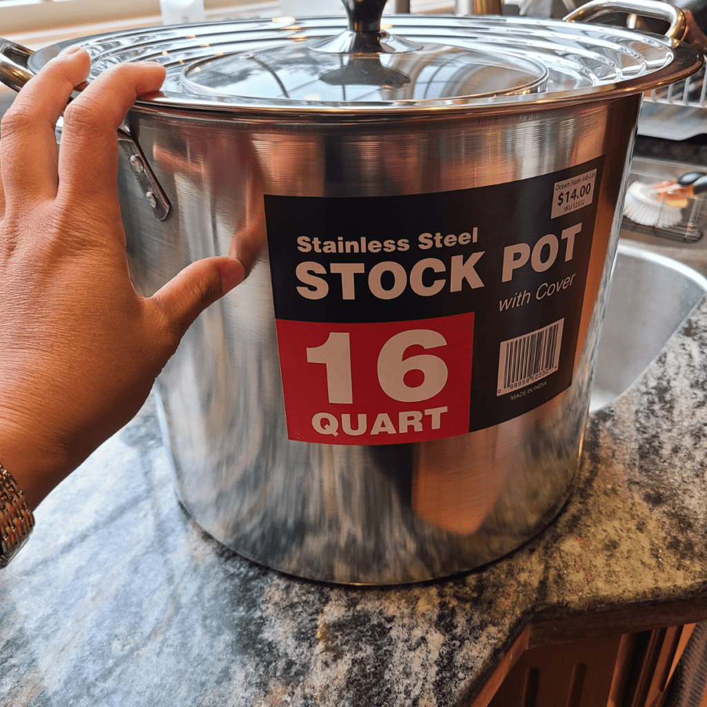 16 qt stock pot stainless steel for bone broth 