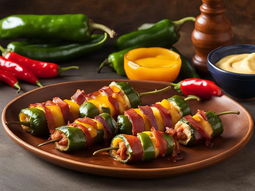 Bacon Wrapped Jalapeño Poppers in a plate on the table