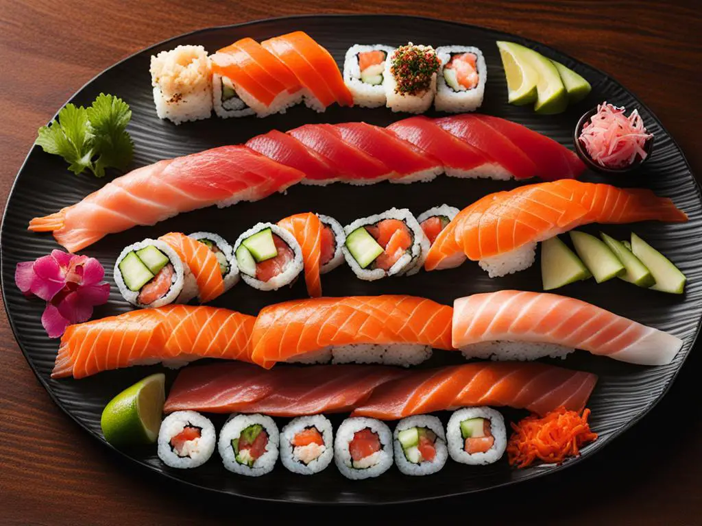 Diverse Sushi Pairings with Red Snapper