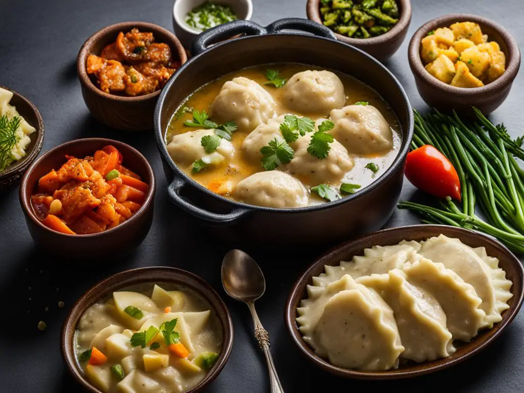 Quick and Easy Side Dishes with Chicken and Dumplings on Table
