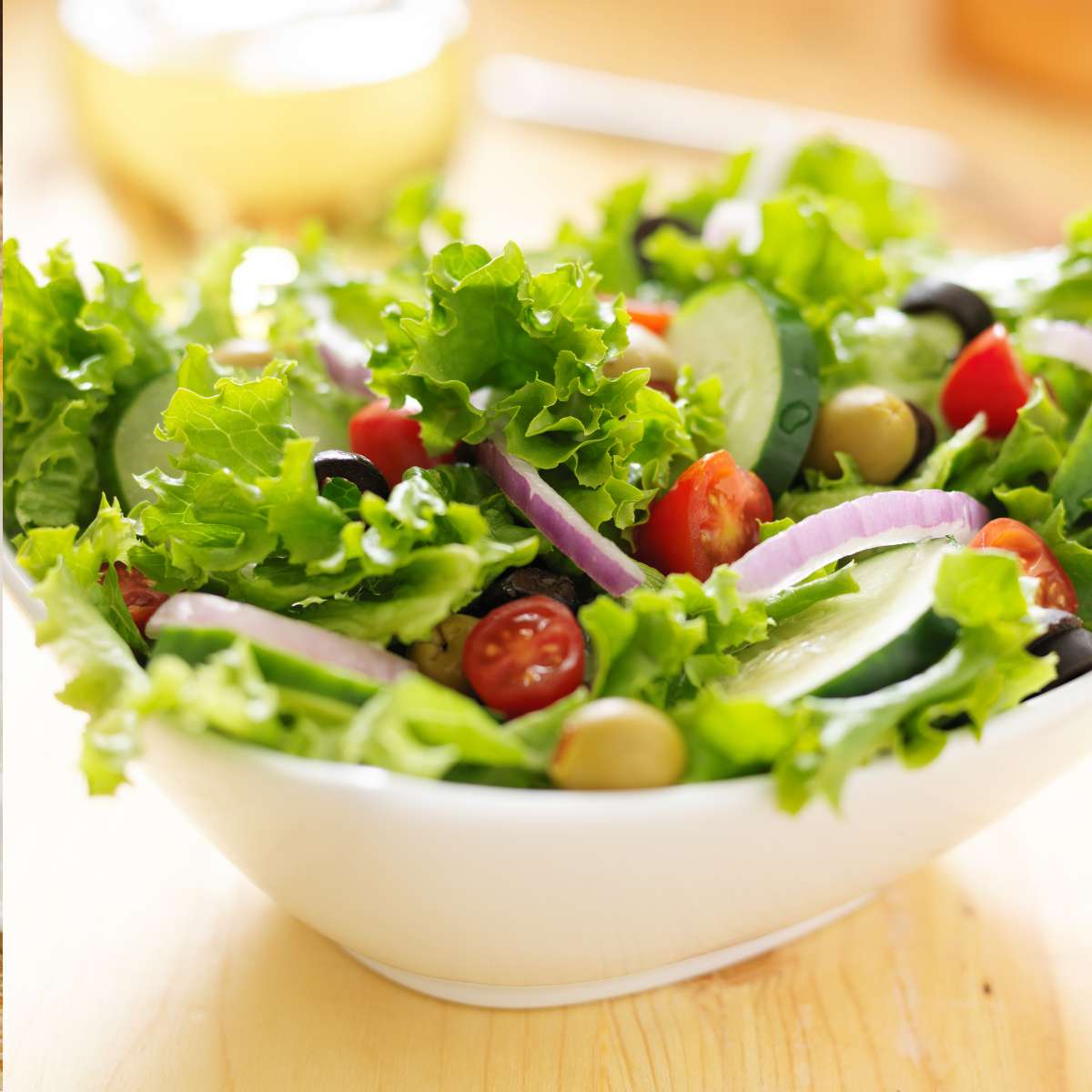 Zesty salads bowl on a table