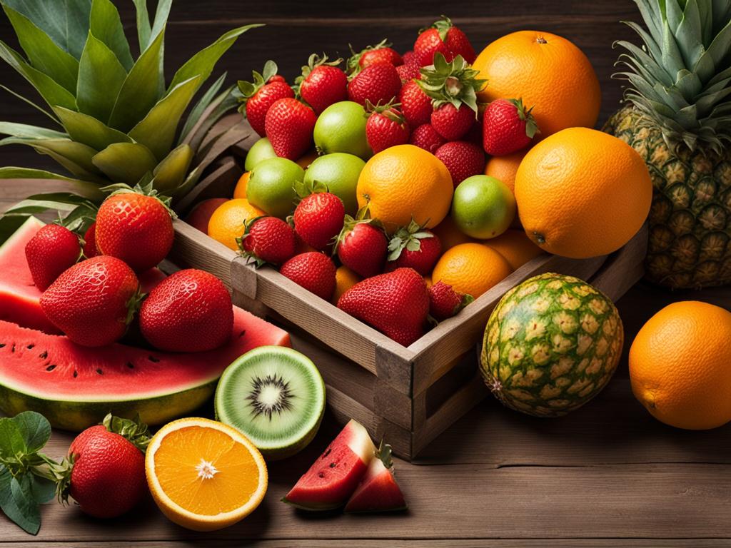 Verities of fruits on table 