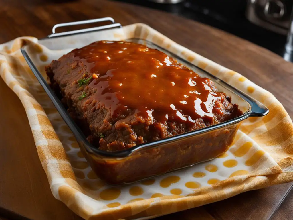 Meatloaf dish on a table 