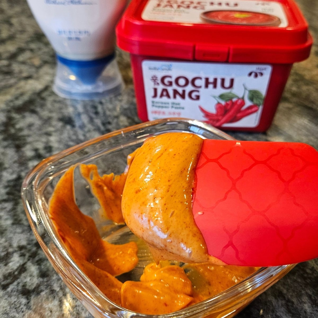 gochujang paste mixed with mayonnaise
