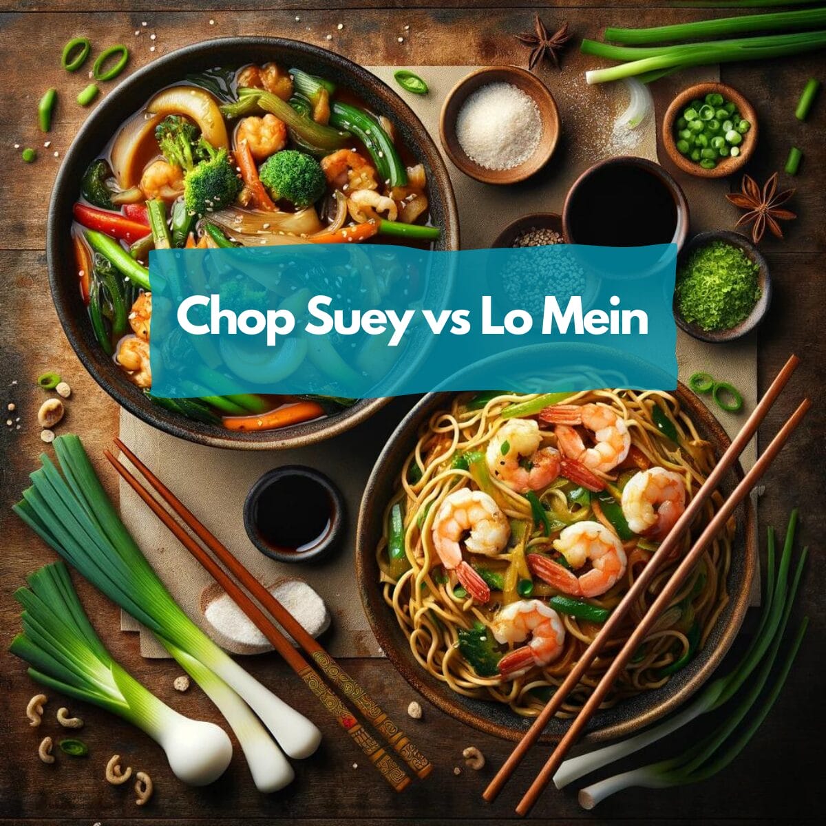 Chop suey vs lo mein