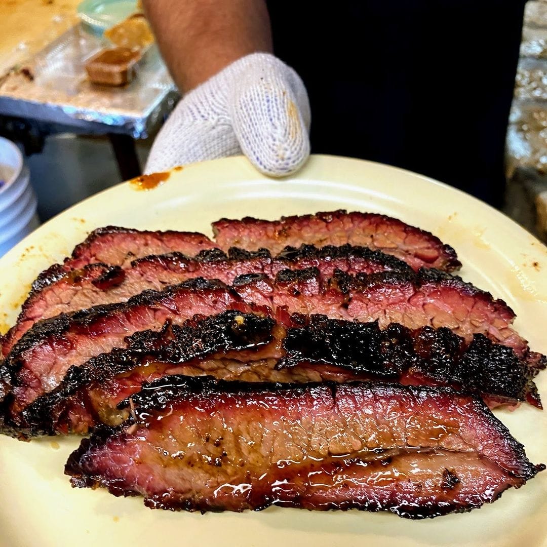 A photo of brisket by The Salt Lick