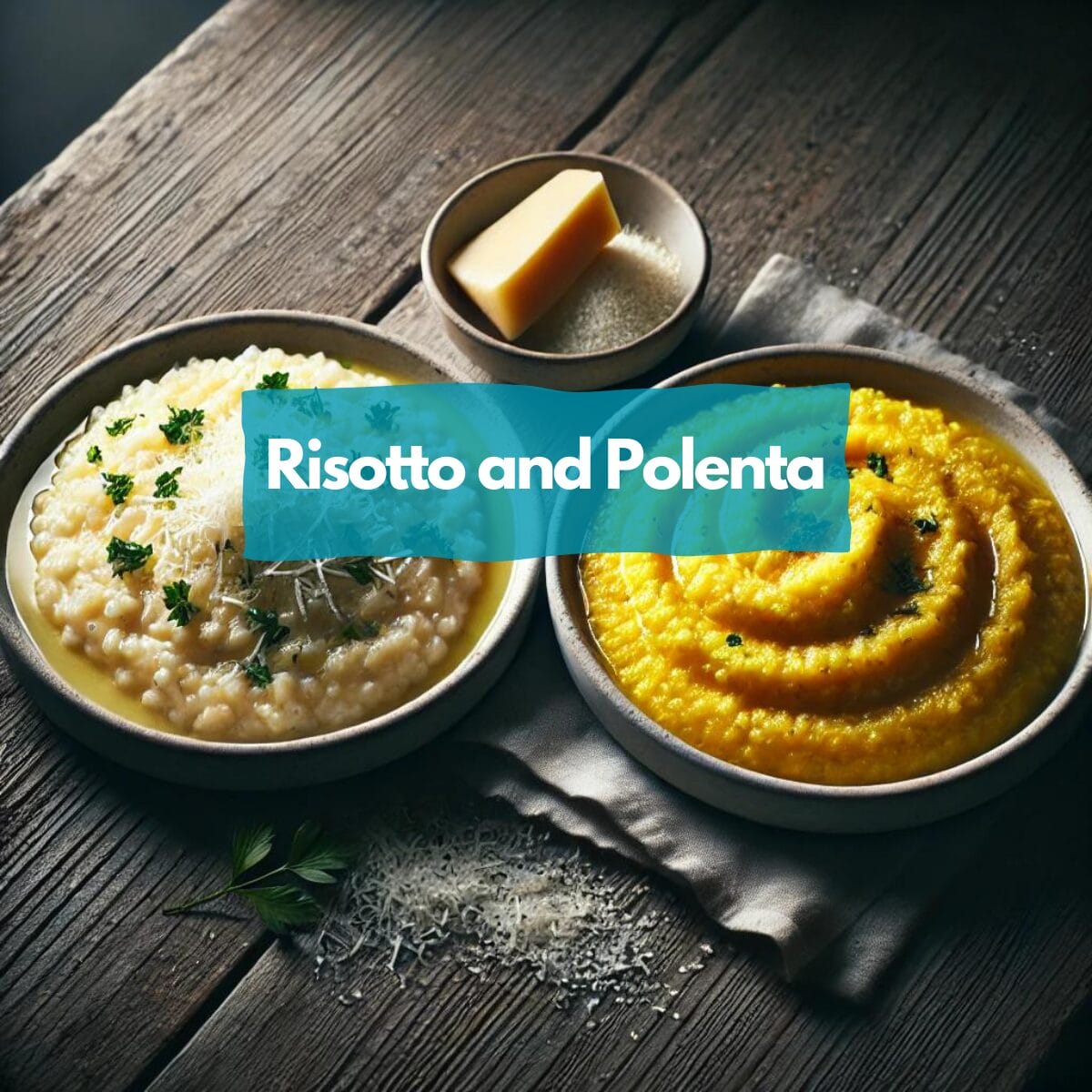 Risotto and polenta
